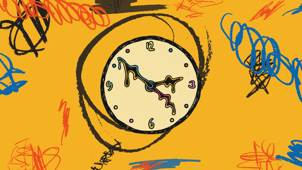 ADHD Time Management: Why Clocks Don't Work (And What Does) — illustrated brand hero