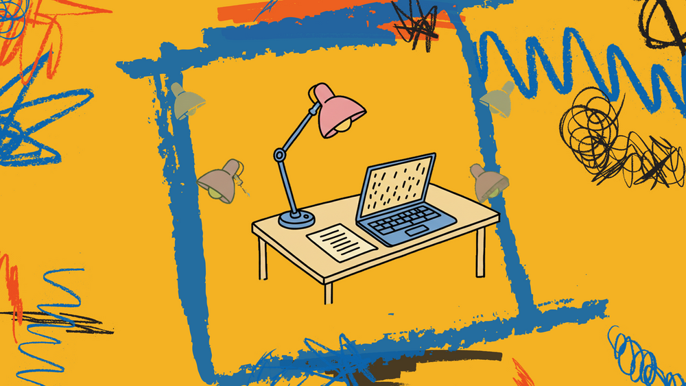 Designing Focus Frames for the Modern Office Problem — illustrated brand hero