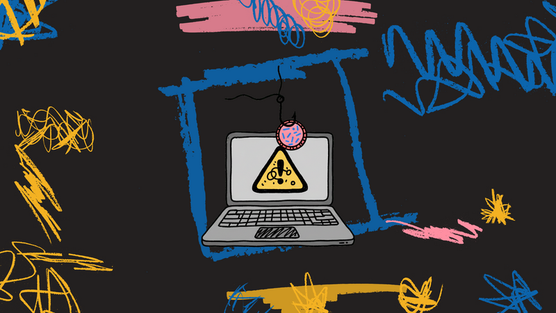 I Got Scammed and I Slightly Blame My AuDHD — illustrated brand hero