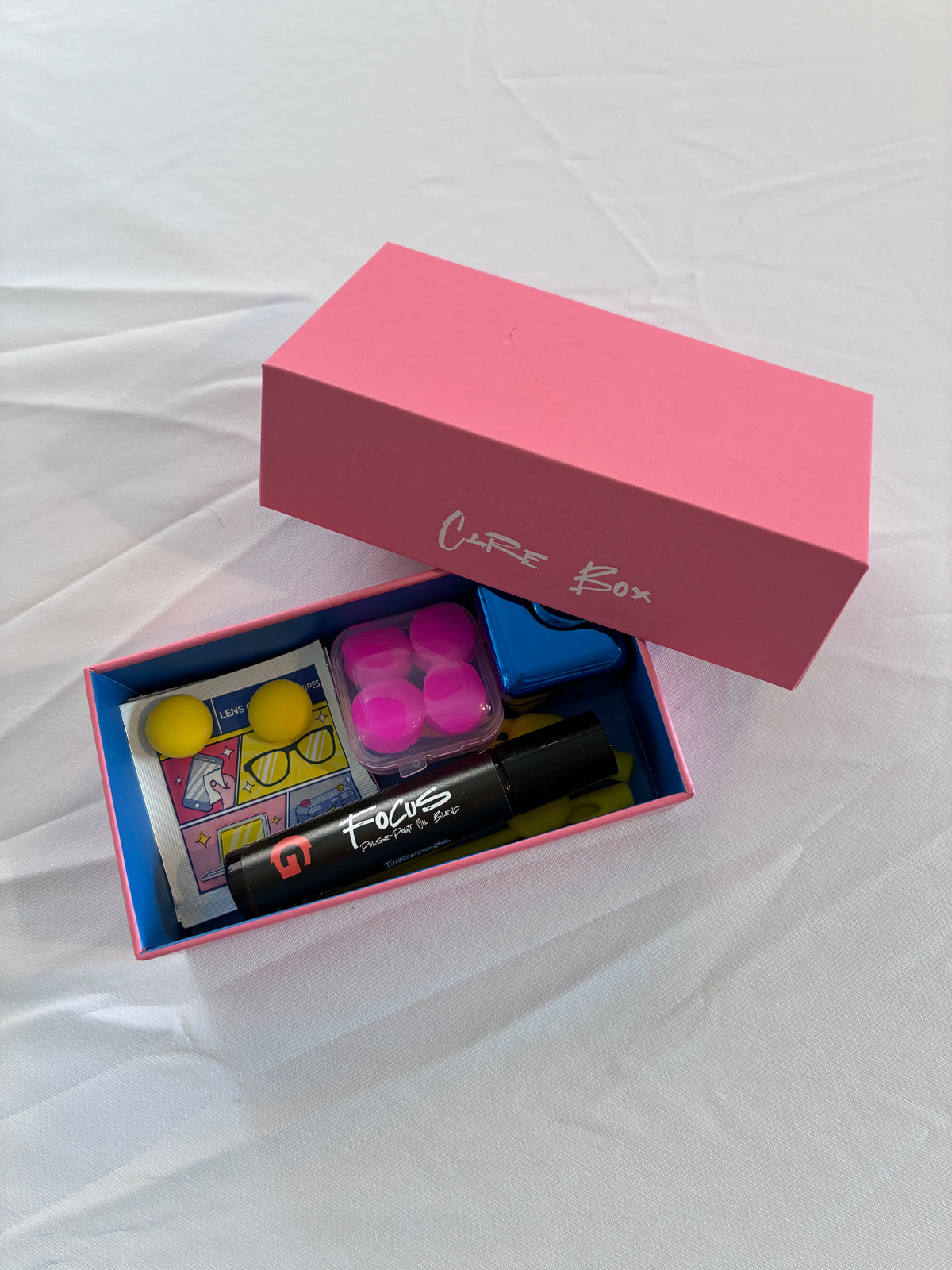 GOGHINI Care Box with the lid ajar and contents visible