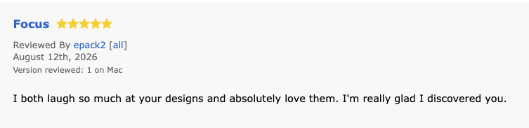 Five star review of the Focus plugin on KVR Audio by user epack2, dated 12 August 2026