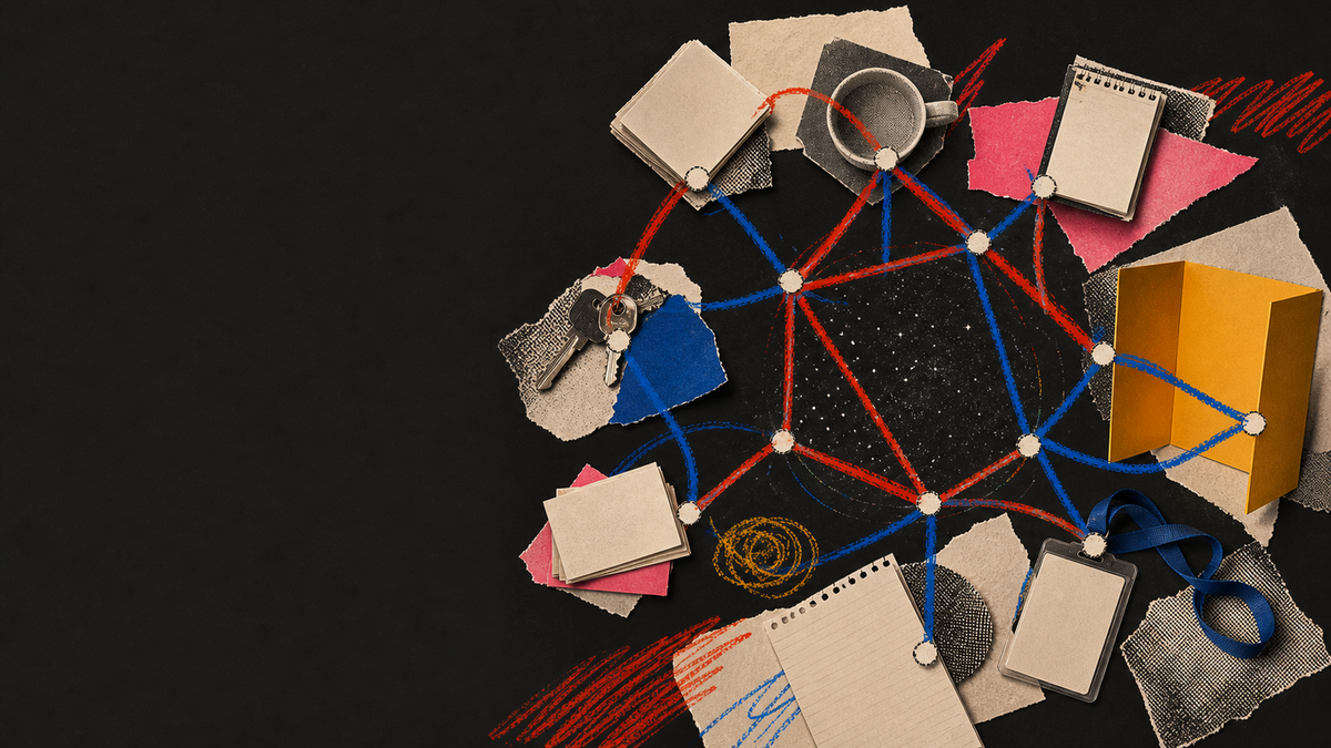 Tactile paper collage illustrating The ADHD Attention Advantage: Why Your Distraction Is Actually Superior Pattern Recognition