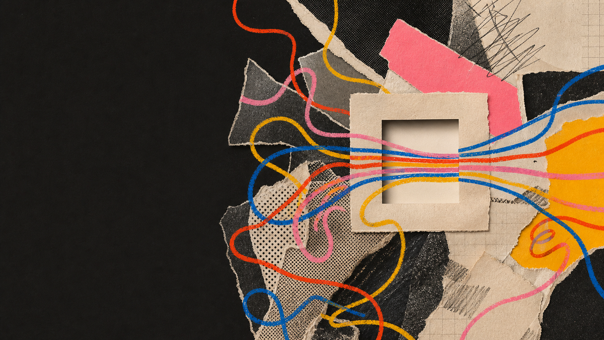 Tactile paper collage illustrating ADHD Focus: Why Your Attention Works Differently (And What Actually Helps)