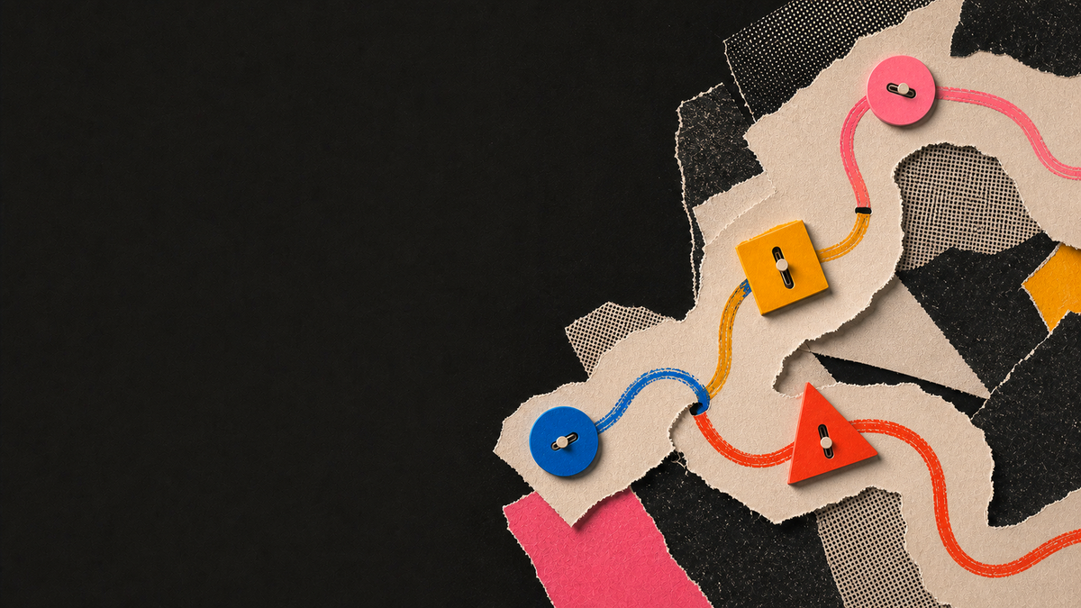 Tactile paper collage illustrating ADHD Jobs: Finding Work That Fits Your Actual Brain