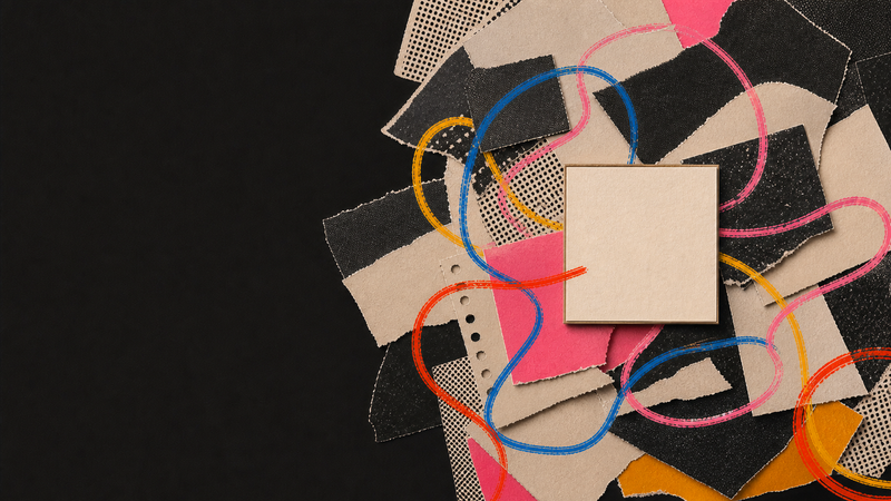 Tactile paper collage illustrating ADHD Overwhelm: When Everything Becomes Too Much at Once