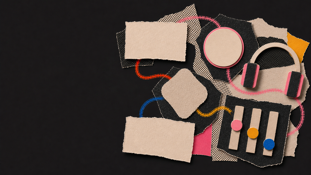 Tactile paper collage illustrating Your Attention Toolkit: Tools That Actually Work With ADHD