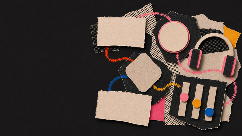 Tactile paper collage illustrating Your Attention Toolkit: Tools That Actually Work With ADHD